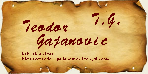 Teodor Gajanović vizit kartica
